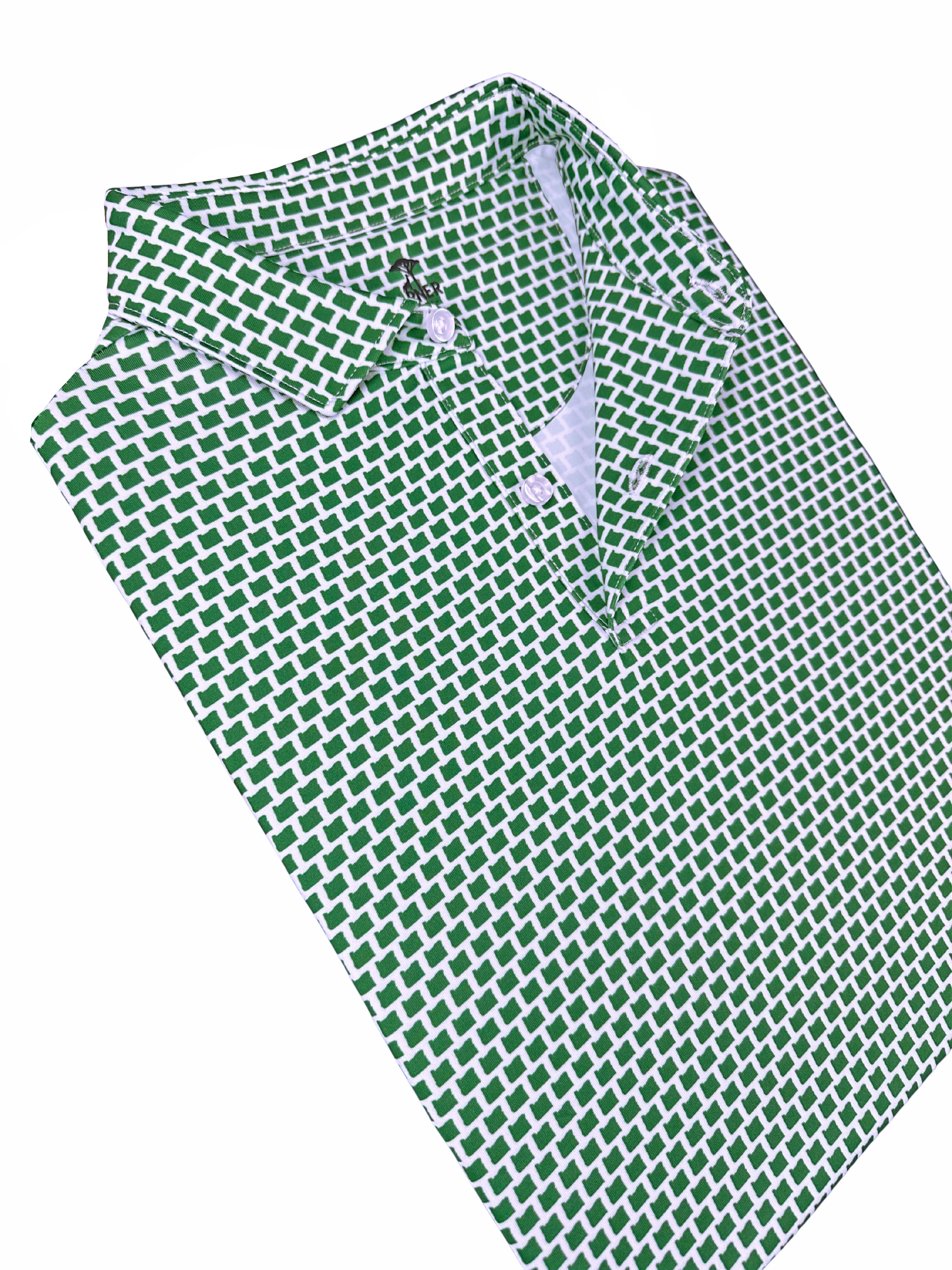 Oregon Green Print Polo